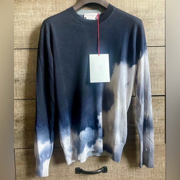 Alexander McQueen Storm Print Wool and Silk Sweater, size S - Picture 9 of 12